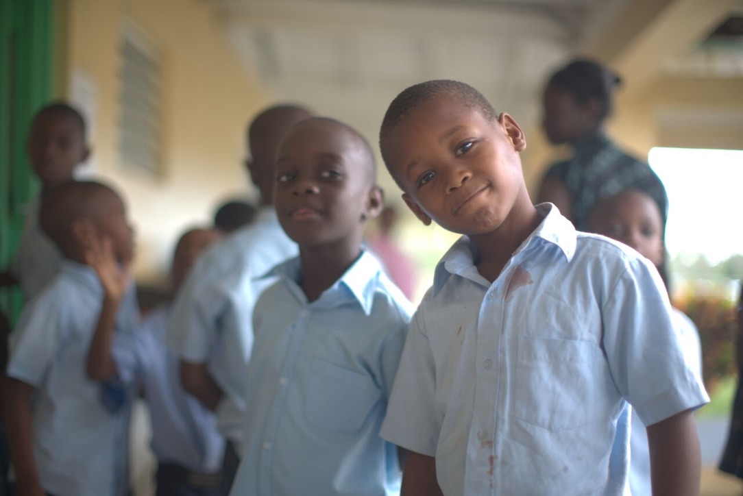 Students at school in Abaco